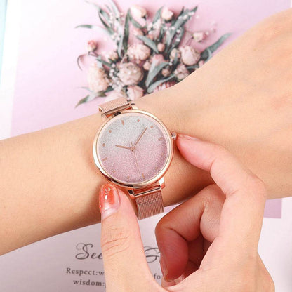 Starry Quartz Mesh Watch - Luxevoix