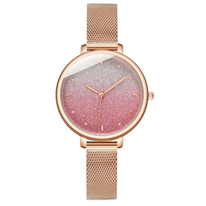 Starry Quartz Mesh Watch - Luxevoix