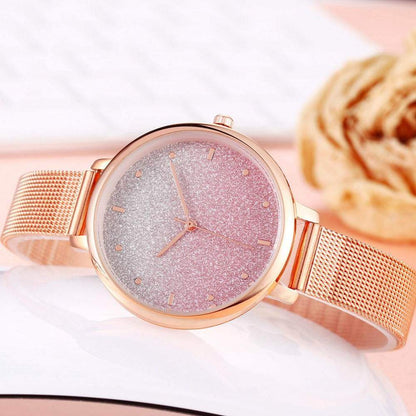 Starry Quartz Mesh Watch - Luxevoix