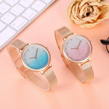 Starry Quartz Mesh Watch - Luxevoix