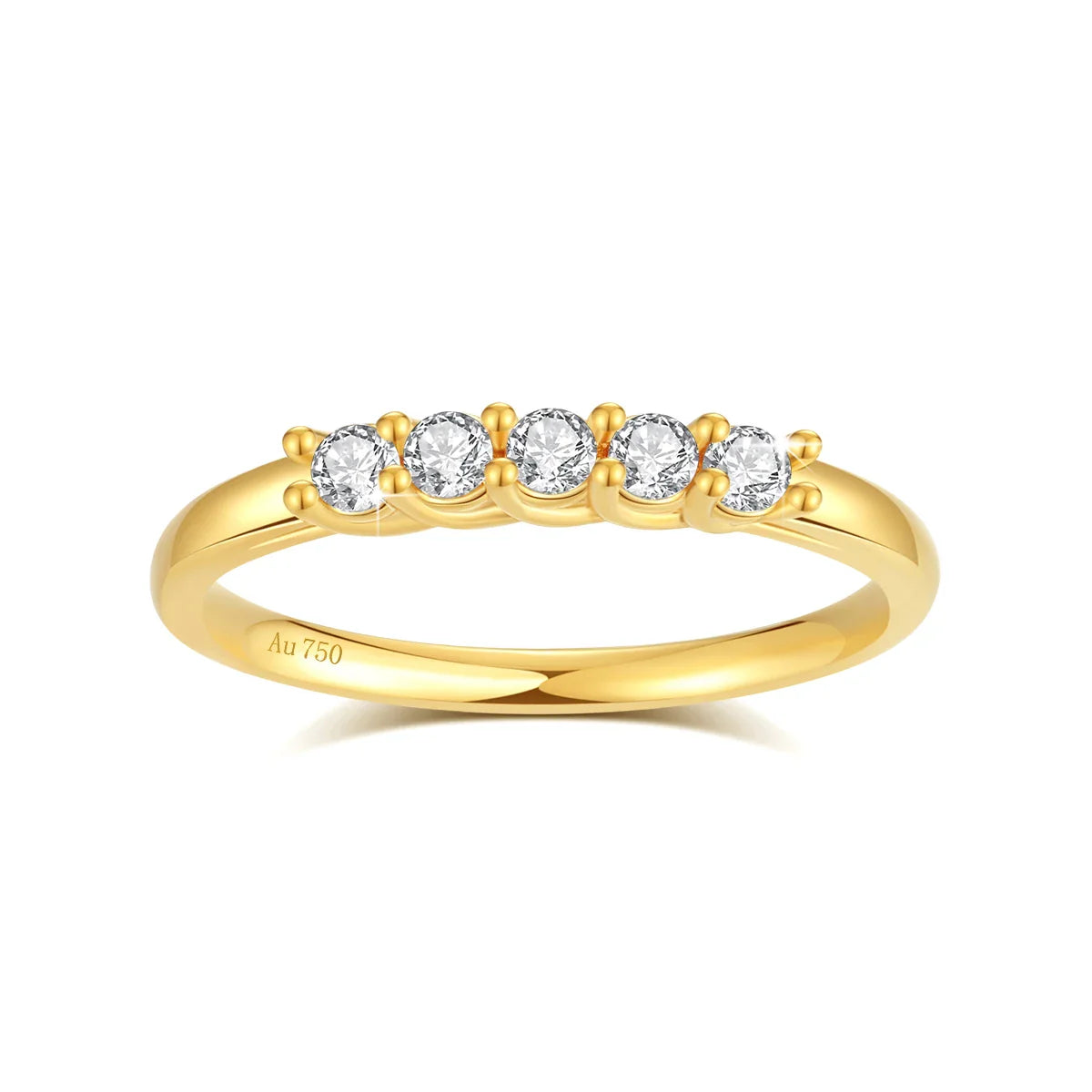 Gold Ring Real Gold Moissanite Stone Luxury Jewelry Certified 18k