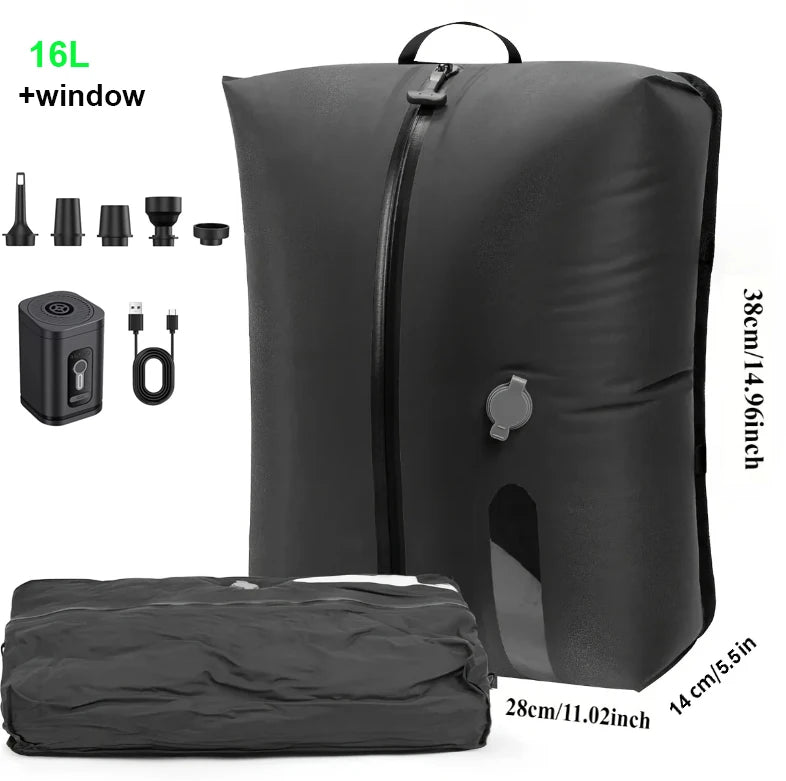 Travel Vacuum Storage Bags with Inflate and Extract Air Pump