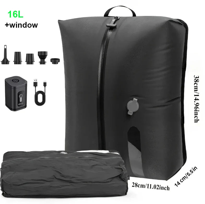 Travel Vacuum Storage Bags with Inflate and Extract Air Pump