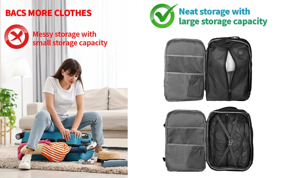 Travel Vacuum Storage Bags with Inflate and Extract Air Pump