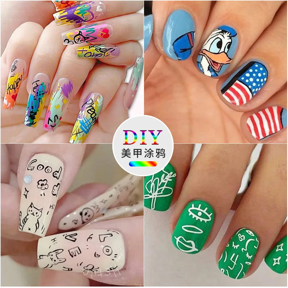 GlamStroke™ 12-Color Nail Art Pens