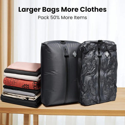 Travel Vacuum Storage Bags with Inflate and Extract Air Pump