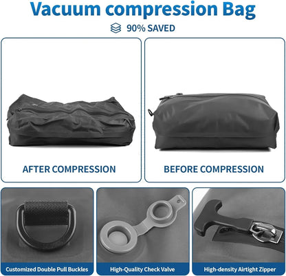 Travel Vacuum Storage Bags with Inflate and Extract Air Pump